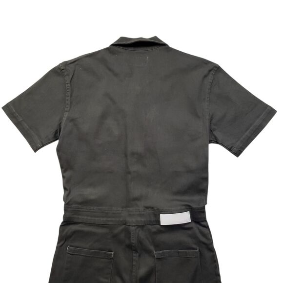 Rivet Utility Worker Jumpsuit Womens Small Green Short Sleeve Stretch Coveralls - Picture 9 of 12